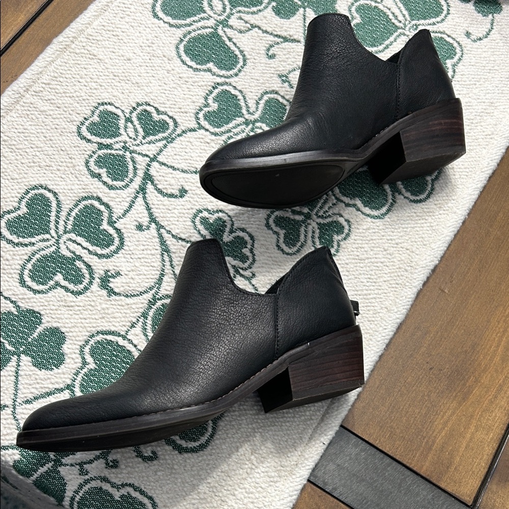 Lucky Brand Women’s Black Ankle Booties - Sleek Low Heel